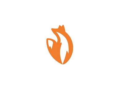 Foxy animal brand flame flowers fox logo orange wip woodland