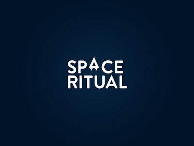 Space Ritual Logo bold brand label lift off logo music record ritual rocket simple space wordmark