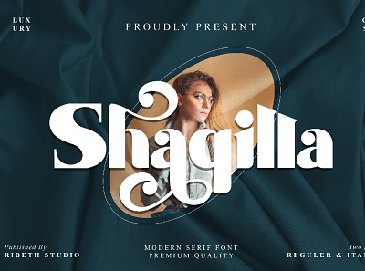 Shaqilla calligraphy font fonts graphic design lettering logo luxury modern serif