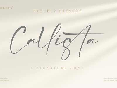 Callista Signature beautiful font calligraphy design fashion font graphic design handwritten lettering love fonts script signature