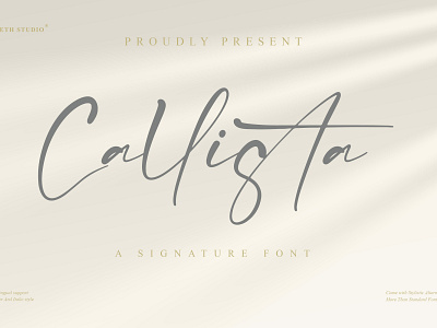 Callista Signature beautiful font calligraphy design fashion font graphic design handwritten lettering love fonts script signature