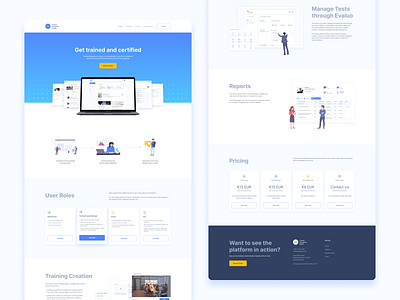 Training Management System - Landing page application blue design landing page system training uidesign uiux web