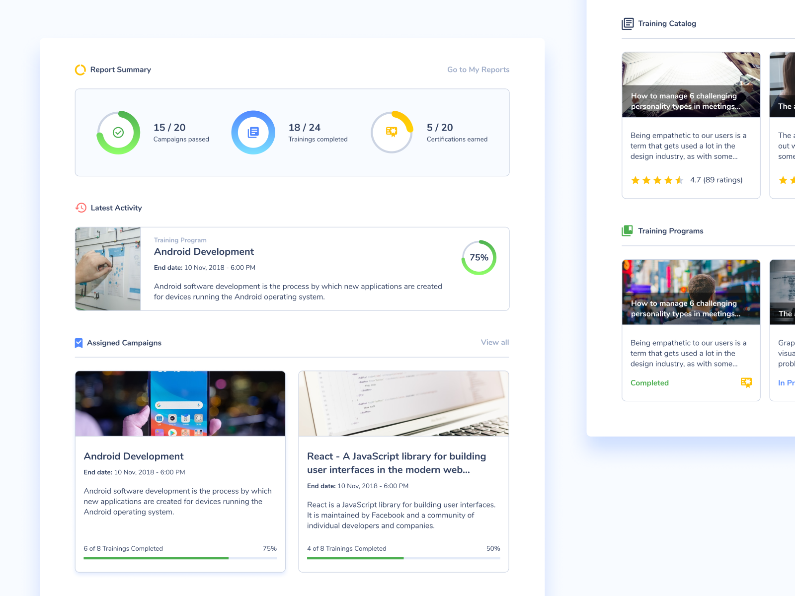 Training Management System Dashboard By Drilon Spahiu On Dribbble