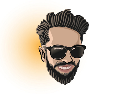 Tony - Vector Portrait head illustration portrait smile sunglasses vector