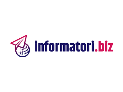 Informatori.biz Logo agency domain globe icon information logo mark messenger news send website world