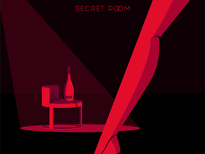SECRET ROOM branding graphic design illustration realistic vector