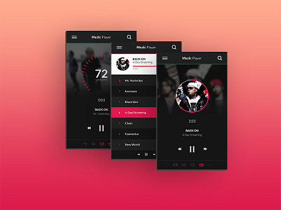 Music design interface music player ui user web