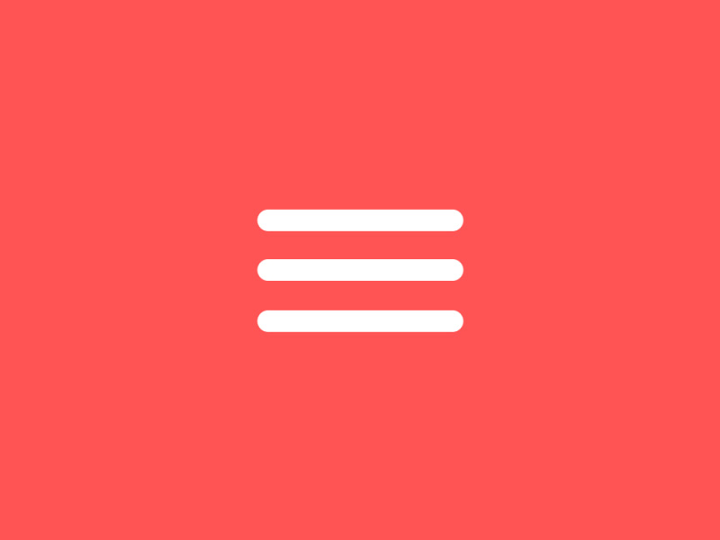 Menu ↢ ↣ Close animation close hamburger menu open transition