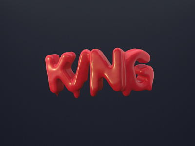 KING 3D 3d animation abstract aftereffects arnold arnold renderer arnoldrender builder cinema4d maxon maxon3d mesher motion slimy text type typedesign typography volume
