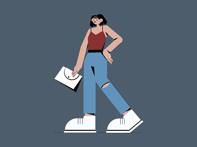 Девушка design graphic design illustration vector девушка дизайн персонажа персонаж