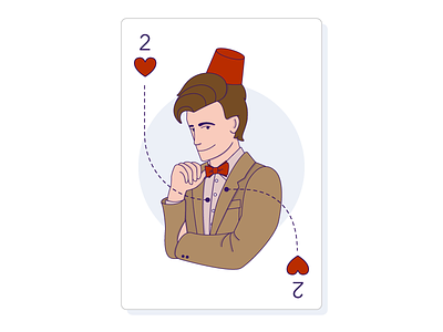 Timelord Anatomy: Two (of) Hearts 2 of hearts deck of cards doctor who dr who matt smith playing cards timelord two of hearts
