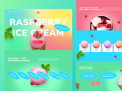 Ice cream landing page