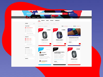 Search Community cards facets search tags ui ux wearables