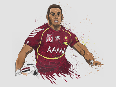 Rugby League illustration - Greg Inglis illustration qld queensland rugby rugby illustration rugby league sports design sports illustration