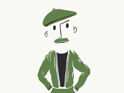 Dock Worker character design green illustration worker