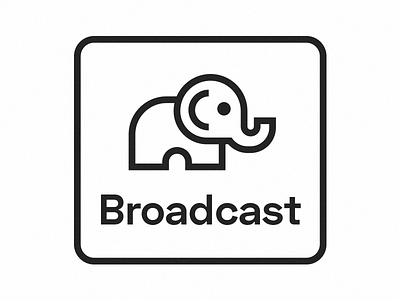 Broadcast Logo Elephant elephant elephant logo icon logo tv station