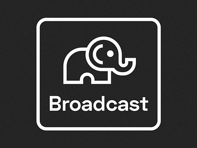 Broadcast Logo api elephant elephant logo icon logo retro tv station
