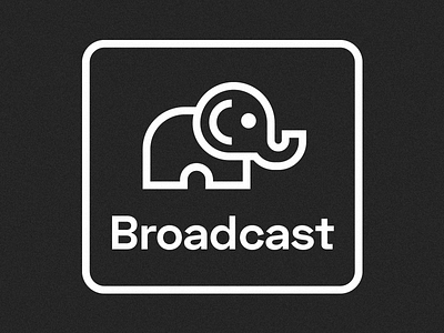 Broadcast Logo api elephant elephant logo icon logo retro tv station