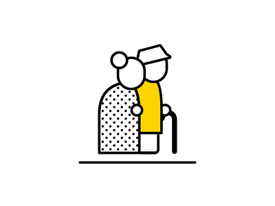 Elderly couple icon