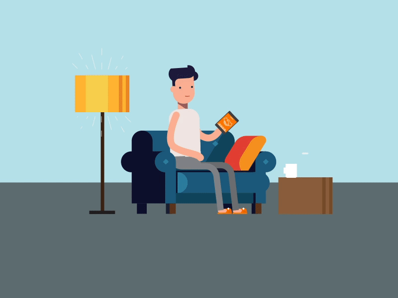 Sit back and relax - EasyJet 2d character airplane animation app characterdesign easyjet illustration motiongraphics relax
