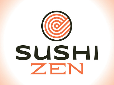 Sushi Zen Logo branding food identitydesign lettering logo logocore logodesign orange restaurant sushi typography zen zengarden