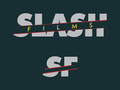 Slash Flims Logo branding filmproduction identitydesign logo logocore logodesign movies red silver typography yellow