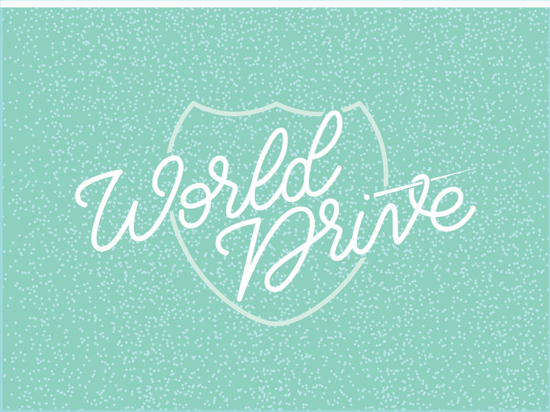 World Drive vintage modern illustrator illustration graphic design flat disney design clean
