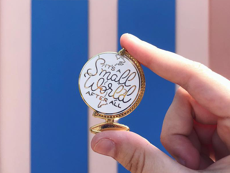 Charmed & Cozy Enamel Pin lettering enamel pin disney graphic design clean vintage vector illustration illustrator design