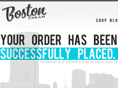 Successful Order! boston cream boston white web clean