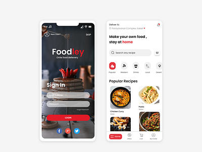 Food Delivery App animation appweb branding customer experience deliver food design food delivery app food lovers foodly logo track location typography ui ux website