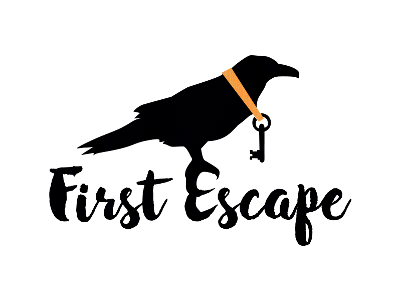 FIRST ESCAPE 2017 creative crow design fear feathers logo quest ui ux