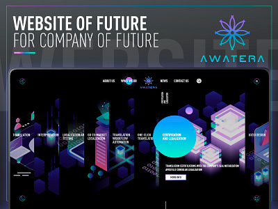 AWATERA 2018 2019 2020 animation awatera best cool design future gradient innovate site trend ui ux ux uxd web