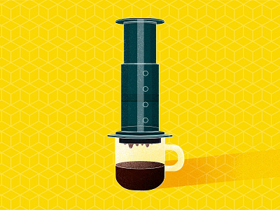 Aeropress aeropress branding brew coffee coffee brew design digital design graphic graphic design illustration pattern