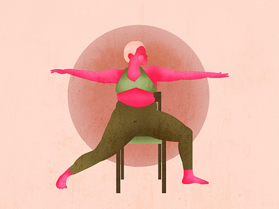 Chair Yoga branding design designer graphic graphic design illustration portrait yoga