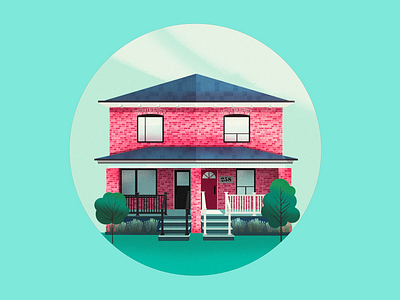 Suburbia graphics house house design illustration neighbourhood