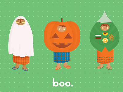 Myanmar Halloween betel nut costume cute ghost halloween pumpkin