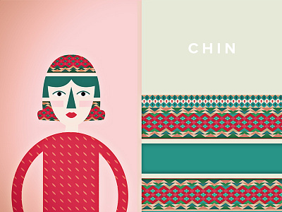 Chin State Textiles character design fabric graphic design pattern portrait textile