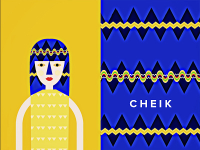 Myanmar Textile Design - Cheik character design fabric graphic design pattern portrait textile