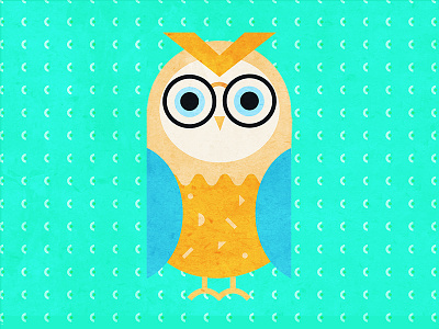 Owl animal design glasses hoot illustration owl pattern