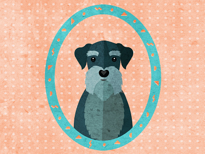 Lucy design dog illustration portrait schnauzer