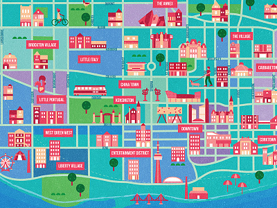 Toronto Map Sneak Peak By Monika Traikov On Dribbble