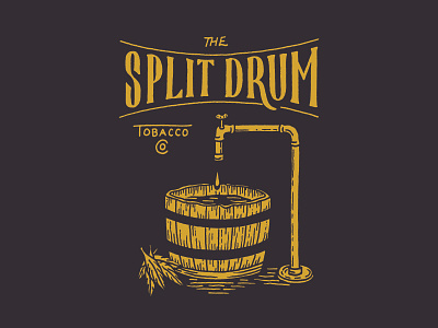 The Split Drum advertisement graphic design hand lettering illustration vintage
