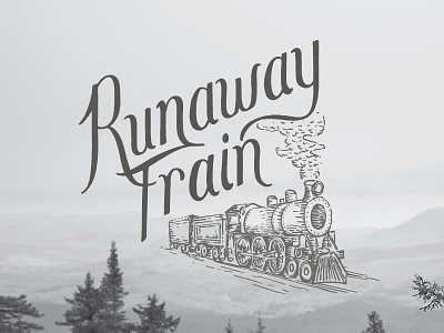 Runaway Train design drawing drive by truckers graphic design hand lettering handmade illustration lettering script train