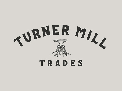 Turner Mill Trades anvil branding design graphic design illustration lettering metalwork vermont woodwork
