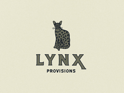 Lynx Provisions design drawing graphic design hand lettering handmade illustration logo traditional