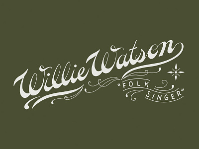 Folk Singer design drawing folk graphic design handmade illustration traditional willie watson