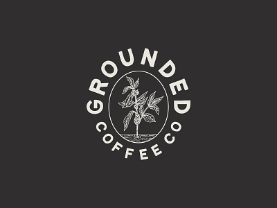 Grounded Coffee Company branding design hand drawn illustration lettering type