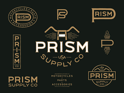 Prism Supply Company branding design hand drawn illustration lettering type