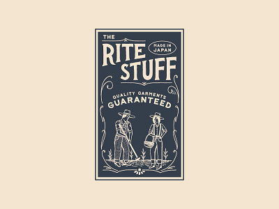The Rite Stuff apparel branding design hand drawn illustration lettering the rite stuff type