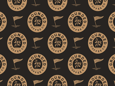 Grounded Coffee Co. v2 branding coffee design hand drawn illustration lettering type